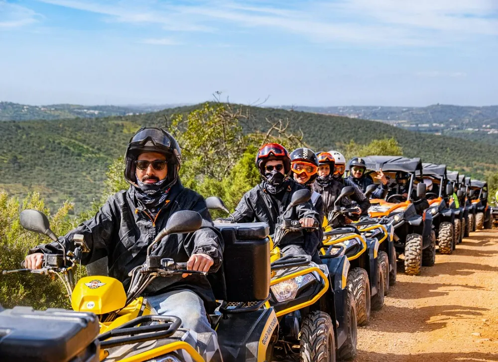 Group of quad bikes on the 1.5-hour tour from Albufeira